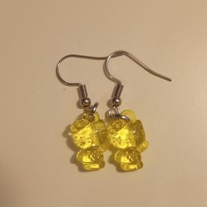 Yellow Hello Kitty earrings